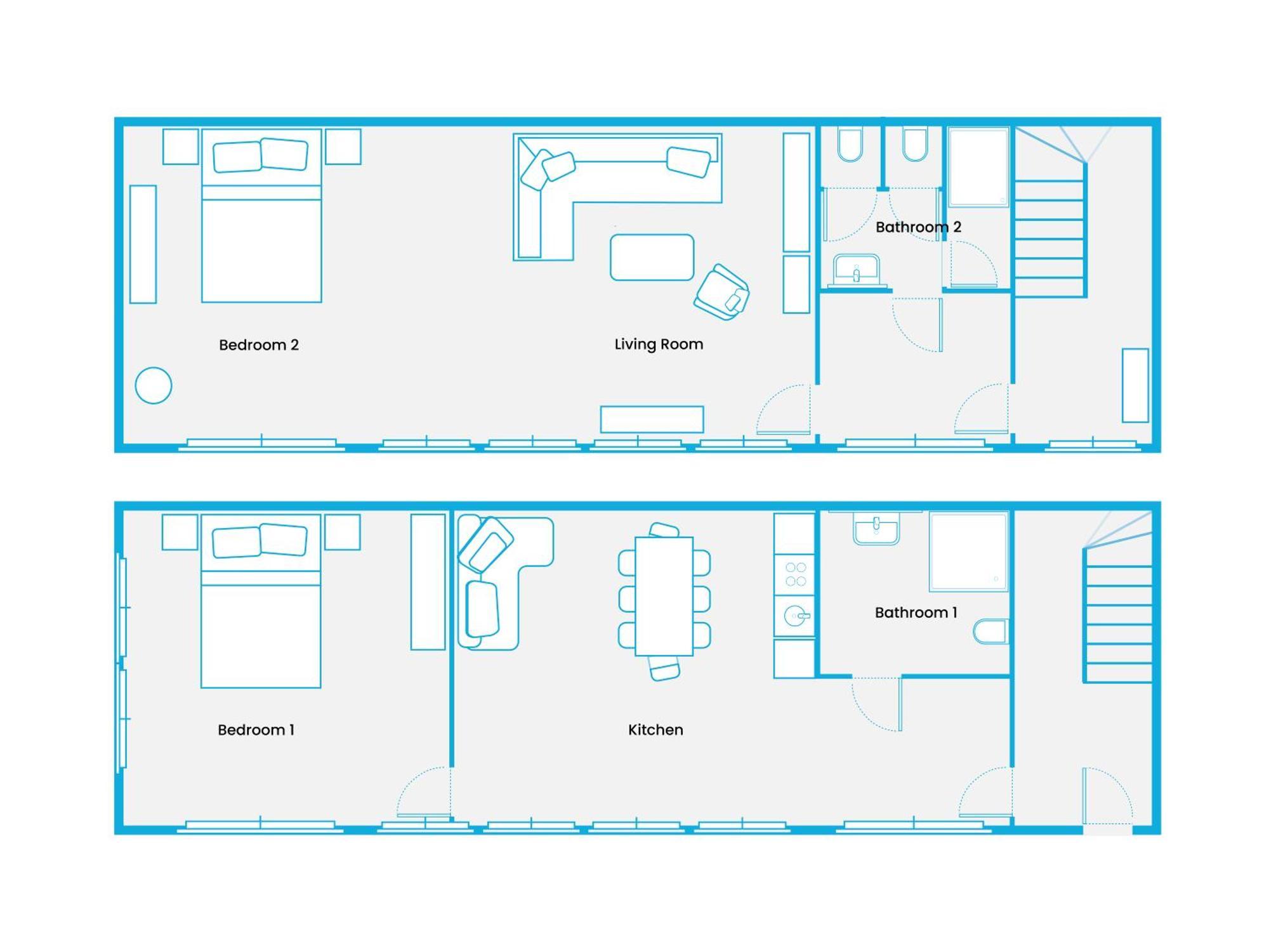 Mitte Loft On 2floors, 150 Qaudratmeter, 2brs, 2bathrooms, Living Room, Dinning Up To 8 Ppl Apartment *